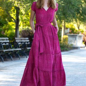 Rungolee - Scarlette Maxi Dress (Raspberry Tortoise)